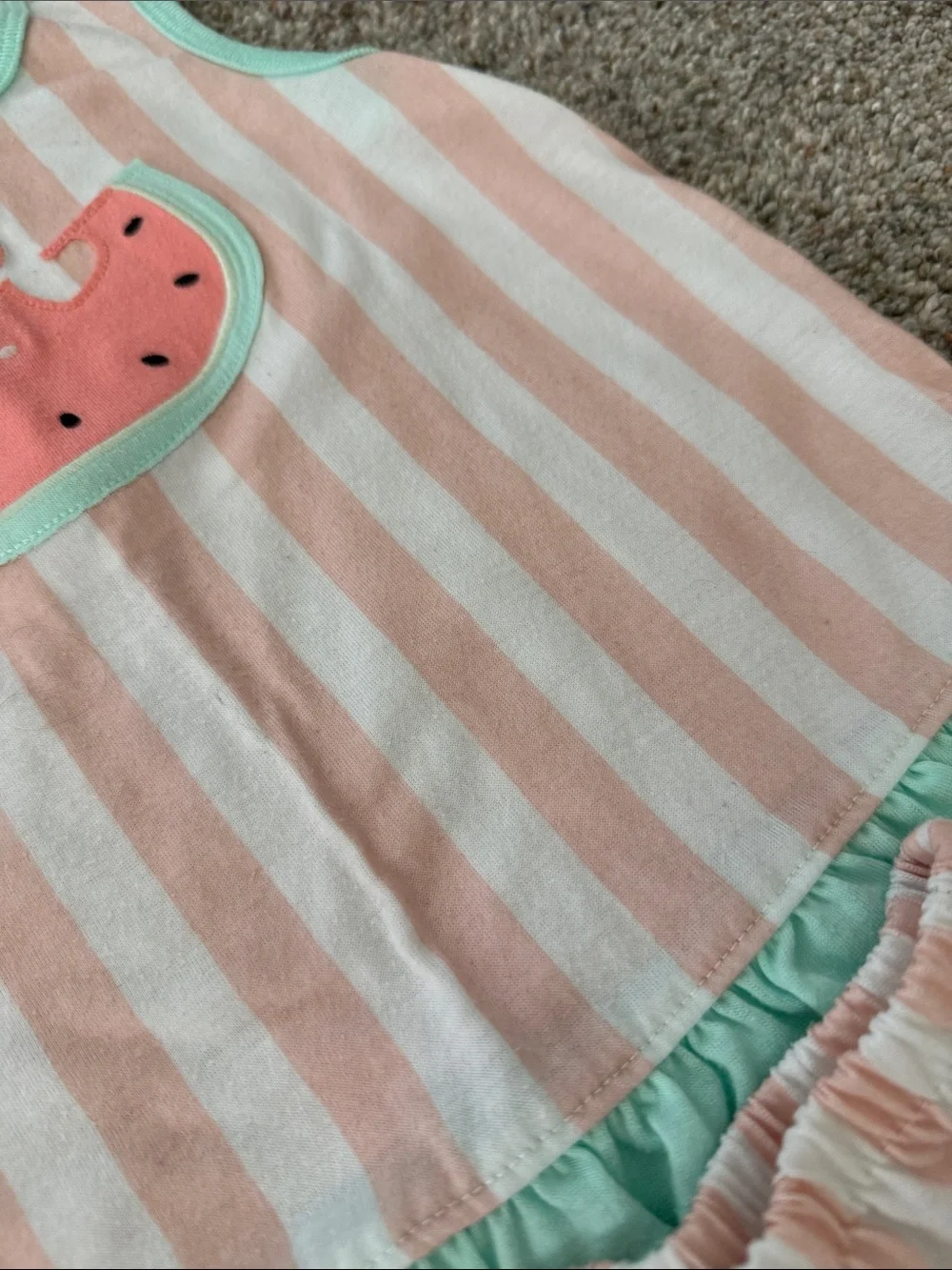 Carter's Girls Watermelon & Strawberry short and tank Pajama Sets 4t bundle